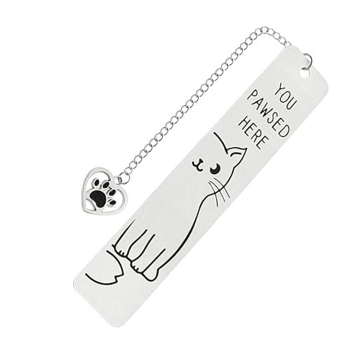 Sehuby Buchseiten-Trenner, Anhänger Lesezeichen mit Kette, Edelstahl, Katzen, Lesezeichen, Wertschätzung, Geschenk für Lehrer, Buchliebhaber, Leser, Lesen Sehuby Buchseiten-Trenner, Anhänger Lesezeichen mit Kette, Edelstahl, Katzen, Lesezeichen, Wertschätzung, Geschenk für Lehrer, Buchliebhaber, Leser, Lesen von Sehuby