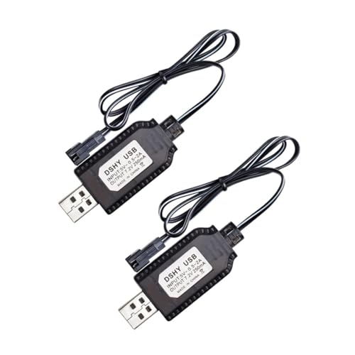 Sehuby USB-Kabel, 2 Stück, 7,2 V, USB-Ladekabel mit JSTs/SM2.0 2P-Steckern, Ersatz für 7,2 V NiCd-NiMH-Akku Sehuby USB-Kabel, 2 Stück, 7,2 V, USB-Ladekabel mit JSTs/SM2.0 2P-Steckern, Ersatz für 7,2 V NiCd-NiMH-Akku von Sehuby