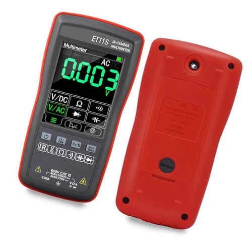 Wärmebildkamera, 7,1 cm (2,8 Zoll), 24 x 32, Wärmebildkamera, Multimeter, wiederaufladbar, Spannungen, Testmessgerät, 4000 Counts von Sehuby