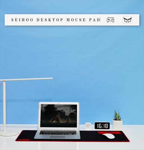 Seihoo Großes Gaming-Mauspad, Premium-Esports, ultraglatt, langlebig, rutschfeste Unterseite aus Naturkautschuk, schnelle und genaue Steuerung für Büro und Gaming-Laptop (80 x 30 cm) von Seihoo