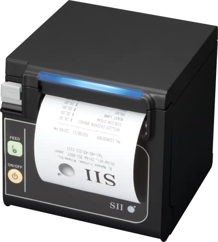 SEIKO Instruments 22450061 Quittungsdrucker, POS/Kasse, Front-Exit, LAN, schwarz, 129 mm Länge, 129 mm Breite, 129 mm Höhe von Seiko