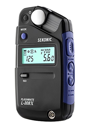Sekonic FLASHMATE L-308X Belichtungsmessgerät für Fotografen und Filme, Schwarz/Blau von Sekonic