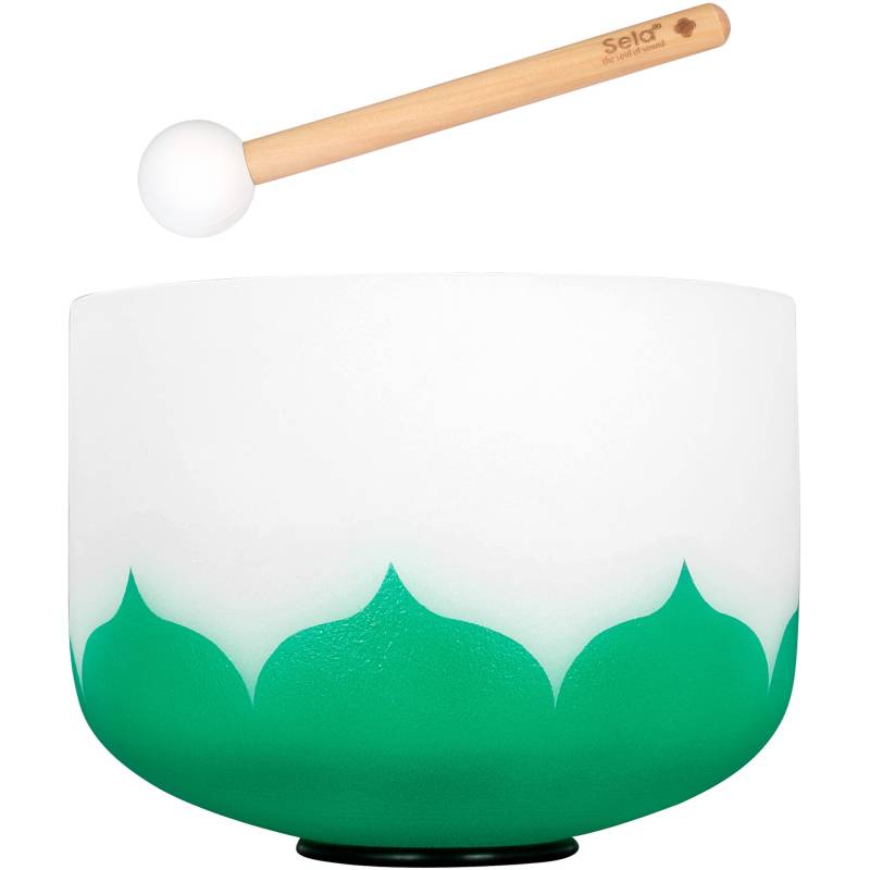 Sela 10" Crystal Singing Bowl Lotus 440 Hz F Green (Heart) klankschaal von Sela