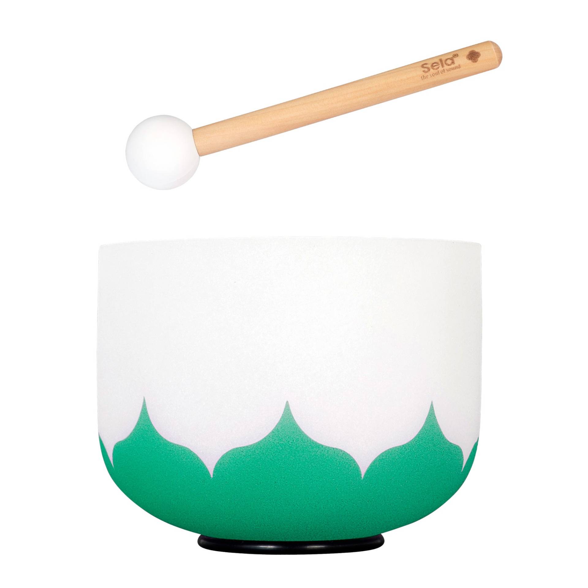 Sela 8" Crystal Singing Bowl Lotus 440 Hz F Green (Heart) klankschaal von Sela