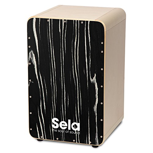 Sela CaSela Snare Cajon Makassar SE 034A - Edelfurnier Spielfläche, spielfertig aufgebaut von Sela