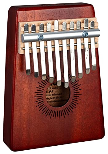 Sela Kalimba 10 - Red, Daumenklavier mit 10 Zungen in C-Dur, mit Tasche, SE 242, Rot von sela