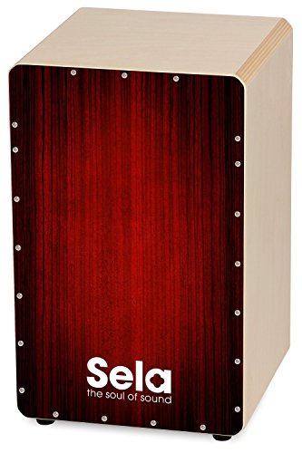 Sela SE 050 Varios Red Snare Cajon mit Sela Snare System, geeignet für Anfänger und Fortgeschrittene, Made in Germany von Sela