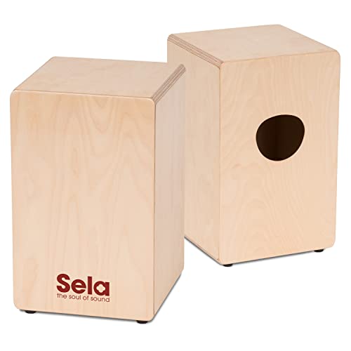 Sela SE 117 Primera - Cajon für Einsteiger und Fortgeschrittene - inkl. Sela Snare System, 12 mm Birkenkorpus, spielfertig aufgebaut, Made in Germany von Sela