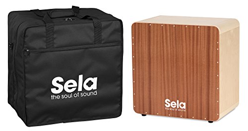 Sela SE 121 Bass Cajon Set inklusive Tasche, 15 mm Birkenkorpus, 2 Spielflächen, Snare System von Sela