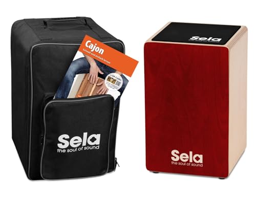 Sela SE 184 DE Primera Cajon Red Einsteiger Bundle mit Sela Snare System, aufgebaut, Rucksack, Sitzpad, Schule, CD, DVD Sela SE 184 DE Primera Cajon Red Einsteiger Bundle mit Sela Snare System, aufgebaut, Rucksack, Sitzpad, Schule, CD, DVD von sela