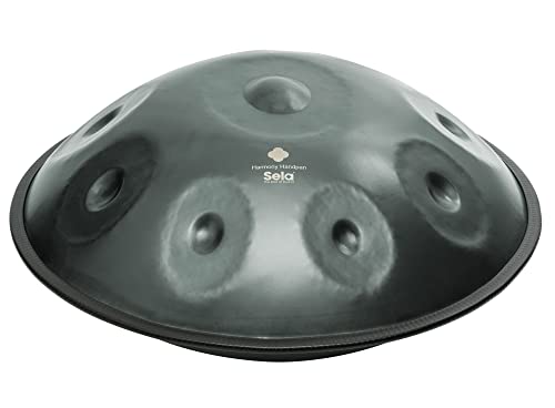 Sela SE 204 Harmony Handpan D Kurd, inkl. gepolsteter Tasche und Baumwollhandschuhe, Steel Drum, handgefertigt, hochwertiges Percussioninstrument von Sela