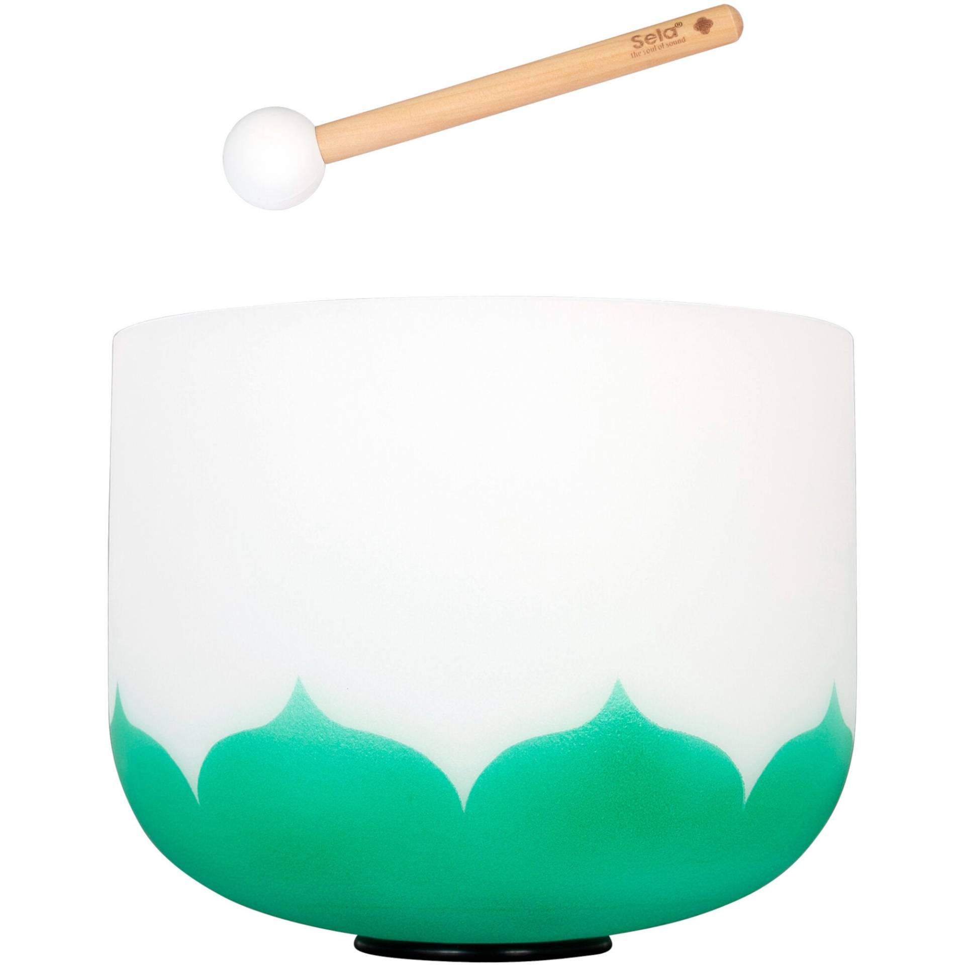 Sela SECLU11F Green Crystal Singing Bowl Set, F: 432 Hz (Lotus) von Sela
