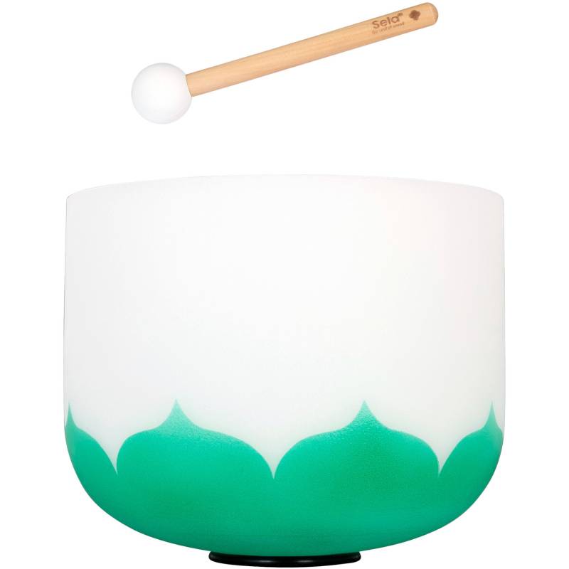 Sela SECLU11F Green Crystal Singing Bowl Set, F: 432 Hz (Lotus) von Sela