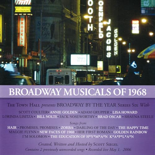 Broadway Musicals Of 1968 (With Brad Oscar/Annie Golden) von Select O Hits