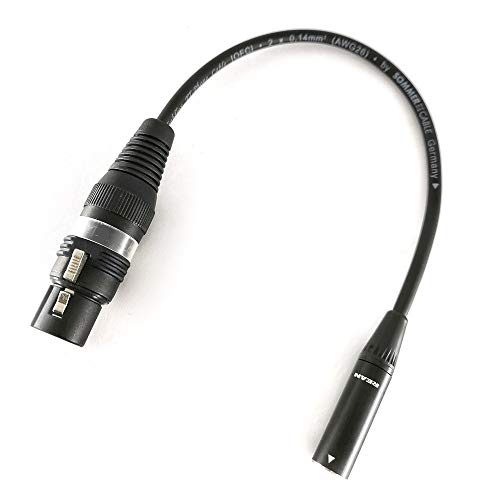 Mini-XLR 30cm Audio-Adapter auf XLR Buchse Blackmagic Kamera Adapterkabel 3-pol - SC-AK-REAN-mXLR-XLR-0030 von Selected Cable
