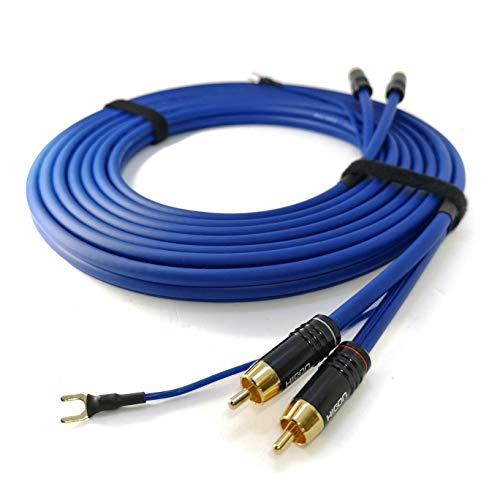 Phonokabel 10m+ geschirmt Sommer Cable 2 x 0,35mm² Audiokabel 1 x 0,35mm² extra Lange Masseleitung vergoldete Stecker | SC81-K3-1000 von Selected Cable