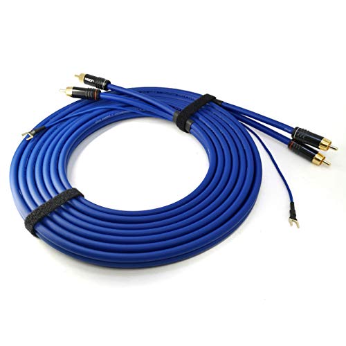 Selected Cable Phonokabel Sinus Control 2X 0,35mm² Audiokabel geschirmt + 1x 0,35mm² extra längeres Erdungskabel 9,1m vergoldete Stecker - SC81-K3-0900 von Selected Cable