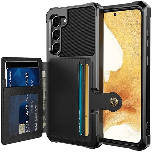 Brieftasche Hülle für Samsung Galaxy S23-3 in 1 Back Cover mit Kartenfach - Handyhülle für Debitkarte mit Kartenhalter auf Rückseite - Schutzhülle mit Magnet für Auto Halter Schwarz von Selected by GSMpunt.nl