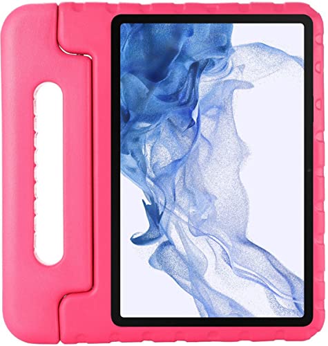 For Samsung Galaxy Tab S8 / S7 Kinder Tablet Hülle mit Henkel Pink von Selected by GSMpunt.nl