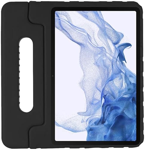Kinder Tablet Hülle mit Griff Schwarz Passend für Samsung Galaxy Tab S8 / S7 von Selected by GSMpunt.nl
