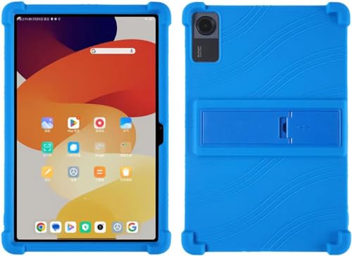 Kinder Tablet Hülle Geeignet für Lenovo Tab P12 - Silikon Back Cover mit Kickstand - Kinderhülle mit Kickstand - Schutzhülle Blau von Selected by GSMpunt.nl