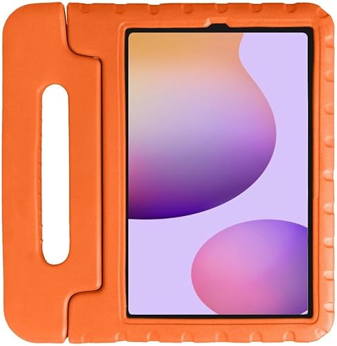 Kinder Tablet Hülle mit Griff Orange Passend für Samsung Galaxy Tab S6 - Tablet Hülle Kinderfreundlich - Schutzhülle für Kinder - Stoßfest - mit Ständer - Stall von Selected by GSMpunt.nl