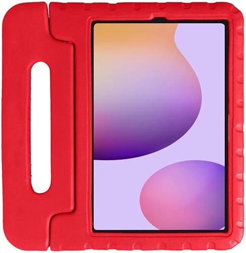 Kinder Tablet Hülle mit Griff Rot Passend für Samsung Galaxy Tab S6 - Tablet Hülle Kinderfreundlich - Schutzhülle für Kinder - Stoßfest - mit Ständer - Stall von Selected by GSMpunt.nl