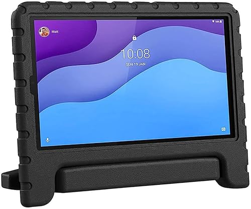 Kinder Tablet Hülle mit Griff Schwarz Geeignet für Lenovo Tab M10 HD Gen 2 - Tablet Hülle Kinderfreundlich - Schutzhülle für Kinder - Shockproof - mit Ständer - Anti-Fall-Schutz von Selected by GSMpunt.nl