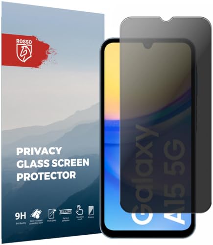 Rosso Blickschutz Displayschutzfolie passend für Samsung Galaxy A15 5G - 9H Hartglas - Case Friendly Tempered Glass - Einfache Installation von Selected by GSMpunt.nl