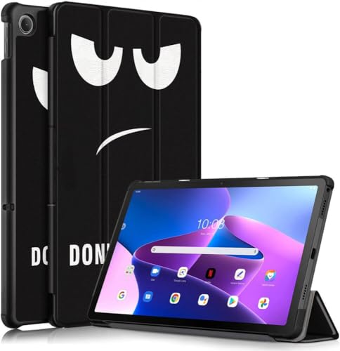 Tablet Hülle Passend für Lenovo Tab M10 Plus Gen 3 | Book Case mit Ständer | Kunstleder Schutzhülle | Tri-fold | Don't Touch Me von Selected by GSMpunt.nl