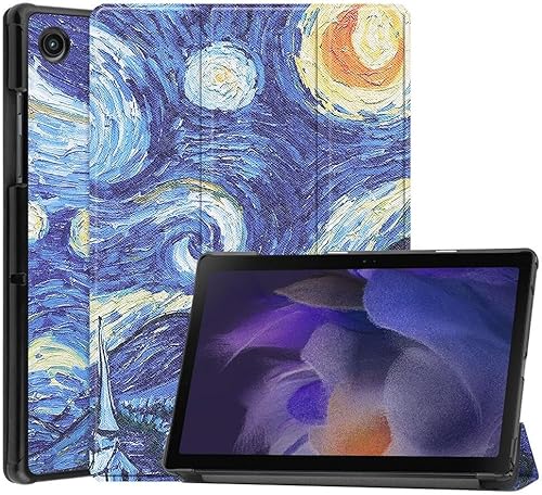 Tablet Hülle passend für Samsung Galaxy Tab A8 | Book Case mit Ständer | Kunstleder Schutzhülle | Tri-Fold | Sternennacht Print von Selected by GSMpunt.nl