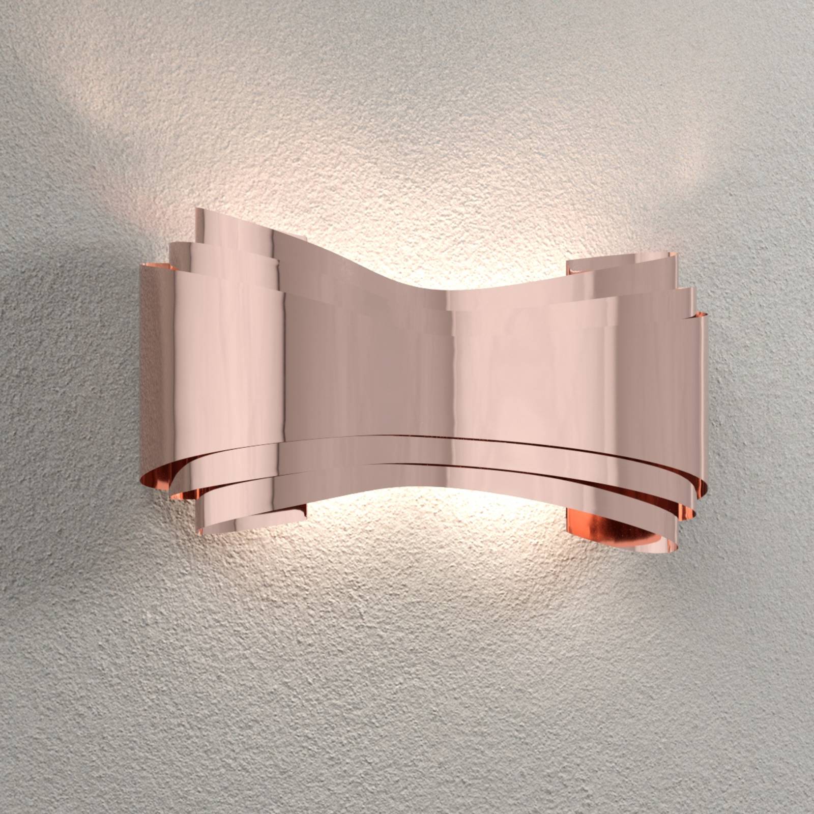 Ionica - kupferfarbene LED-Designer-Wandleuchte Ionica - kupferfarbene LED-Designer-Wandleuchte von Selène
