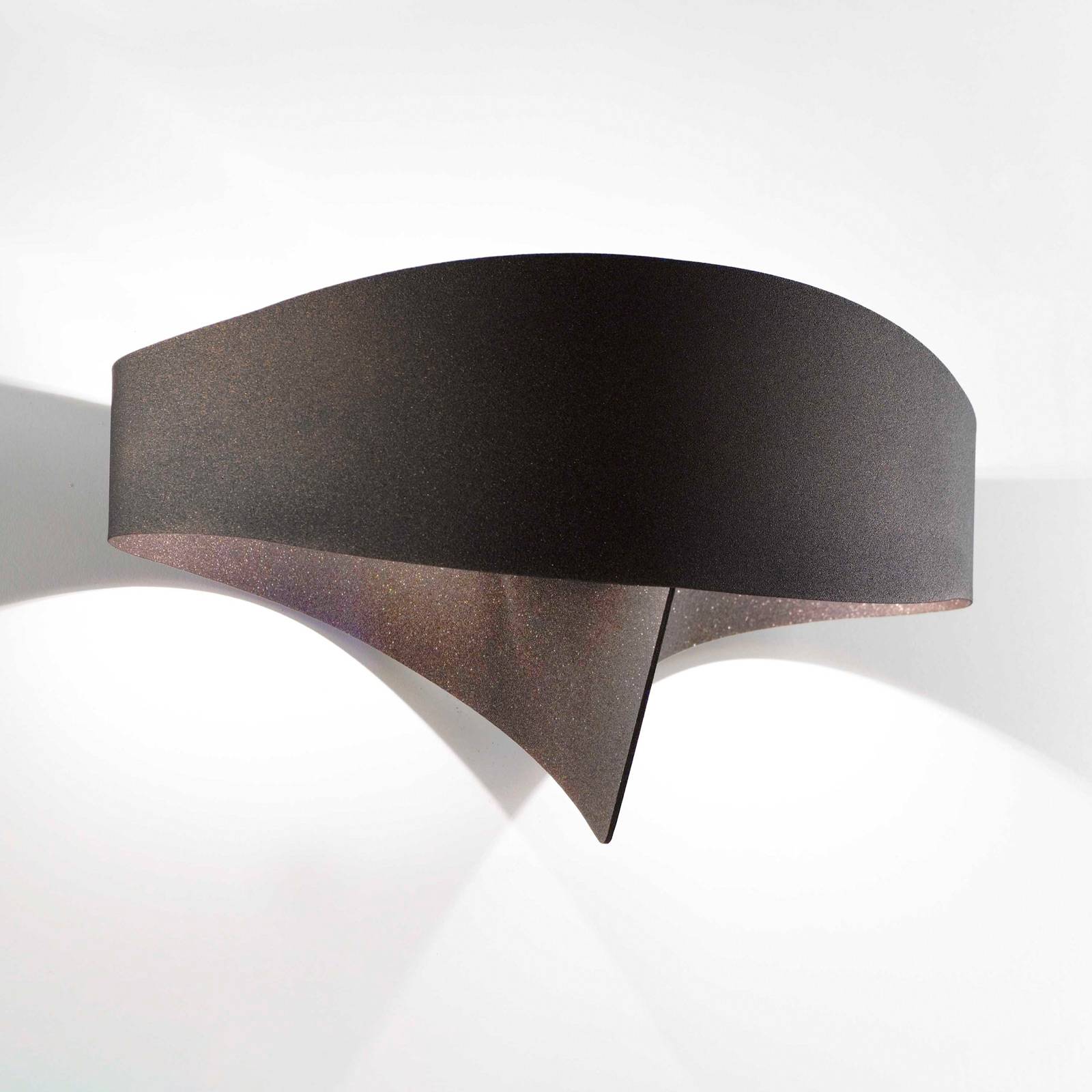 LED-Wandleuchte Scudo aus Stahl, bronze LED-Wandleuchte Scudo aus Stahl, bronze von Selène