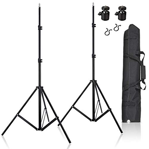 Selens 200cm Lichtstativ Light Stand Kit 2 Stück für HTC Vive VR Spiel Fotografie Produkt, Einstellbar Aluminiumlegierung Licht Stative mit 1/4" Kugelkopf, Kabelbaumclips Vive Zubehör, Tragetasche von Selens