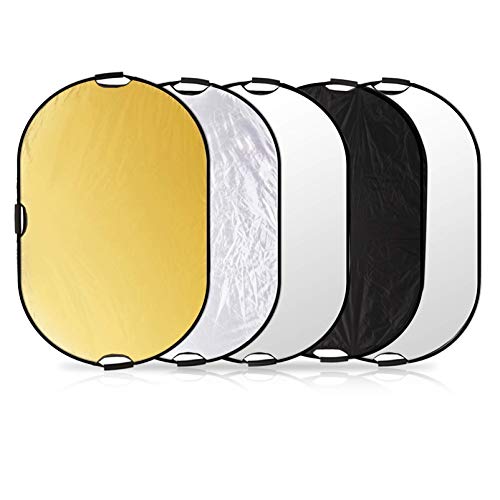 Selens 5-in-1 120x180cm Oval Reflektor Tragbarer Faltbarer für Fotografie Fotostudio Beleuchtung und Außenbeleuchtung von Selens