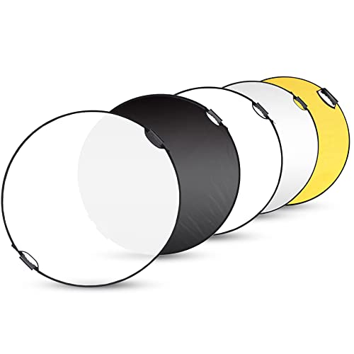 Selens 5 in 1 Reflektor 110CM Rund Fotografie Faltreflektor Tragbarer Faltbarer Diffusor Reflector Gold/Silber/Weiß/Schwarz/Transparent für Fotografie Foto Studio Beleuchtung Außenbeleuchtung Selens 5 in 1 Reflektor 110CM Rund Fotografie Faltreflektor Tragbarer Faltbarer Diffusor Reflector Gold/Silber/Weiß/Schwarz/Transparent für Fotografie Foto Studio Beleuchtung Außenbeleuchtung von Selens