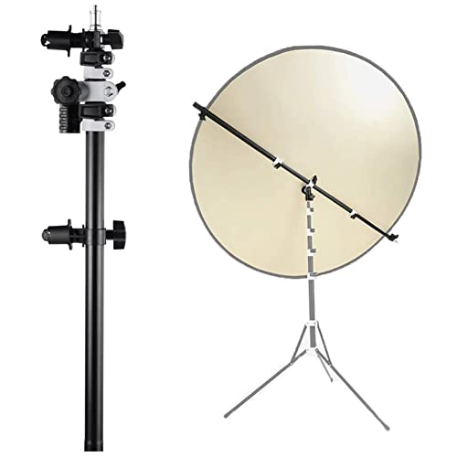 Selens Reflektorhalter Ausziehbarer Auslegerarm 55-135cm, Reflector Holder Extendable Boom Arm Hintergrund Crossbar 360 Grad Swivel für Lichtstativ Fotostudio Porträt Fotografie Video Live Streaming von Selens