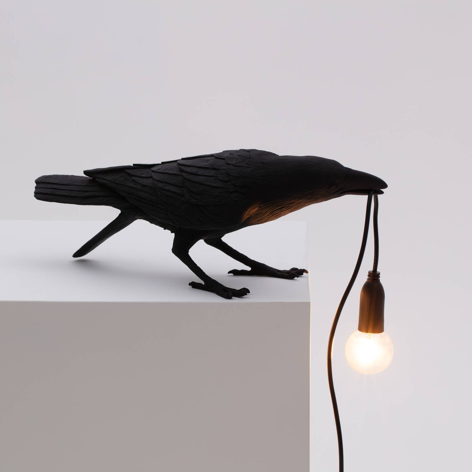 SELETTI Bird Lamp LED-Dekolampe, spielend schwarz von Seletti