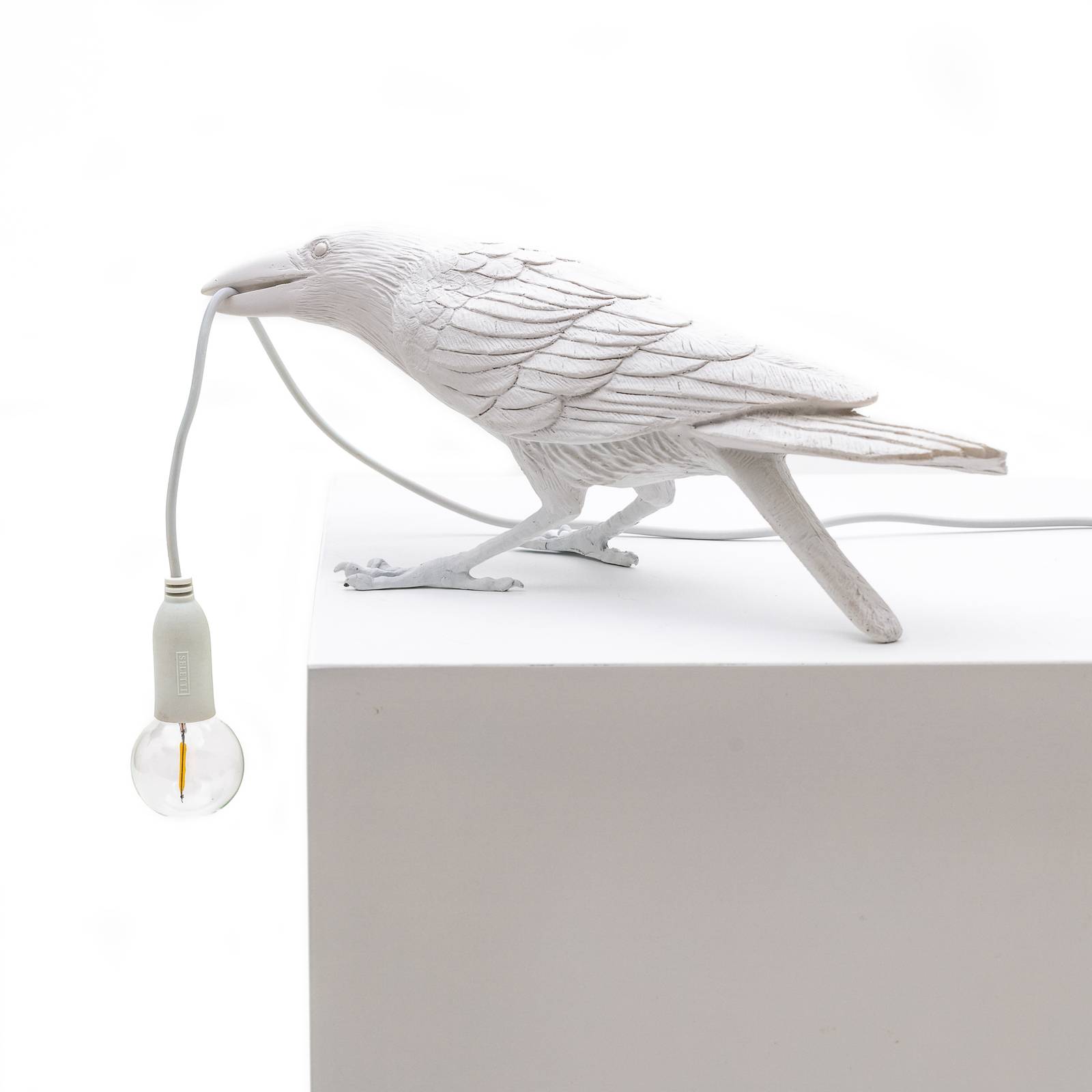 SELETTI Bird Lamp LED-Dekoleuchte, spielend, weiß von Seletti