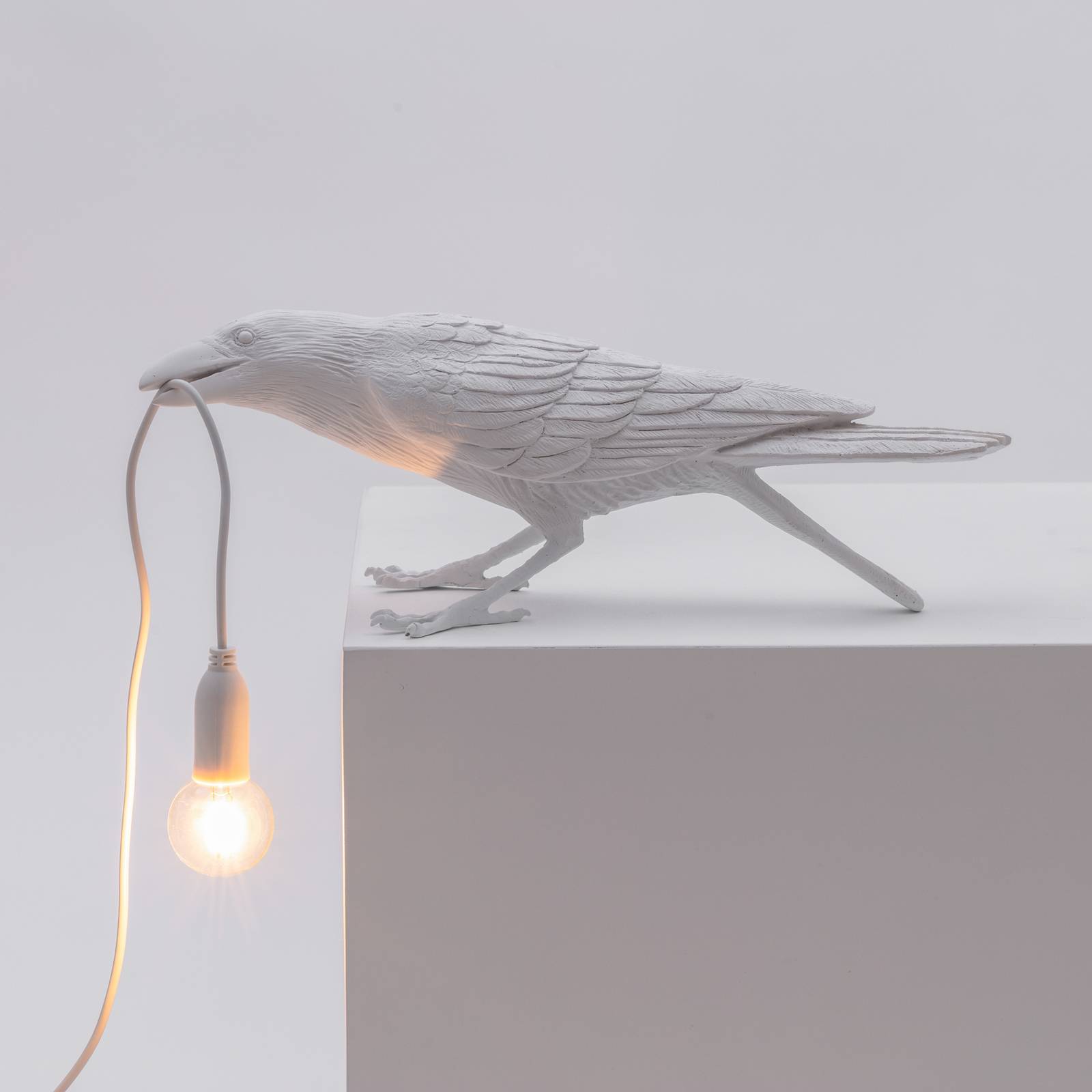 SELETTI Bird Lamp LED-Dekotischlampe spielend weiß von Seletti