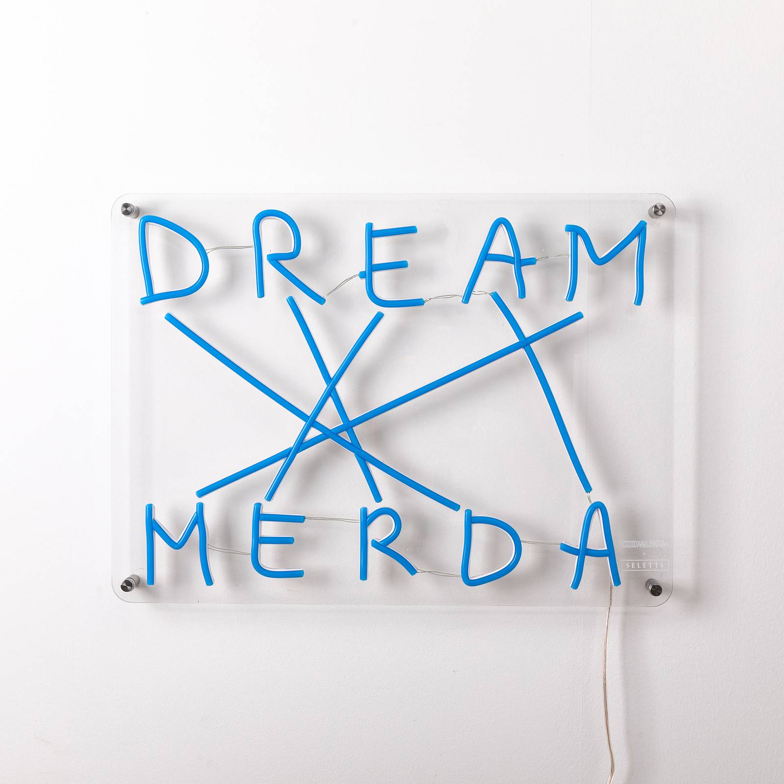 SELETTI Dream-Merda LED-Deko-Wandleuchte, blau SELETTI Dream-Merda LED-Deko-Wandleuchte, blau von Seletti