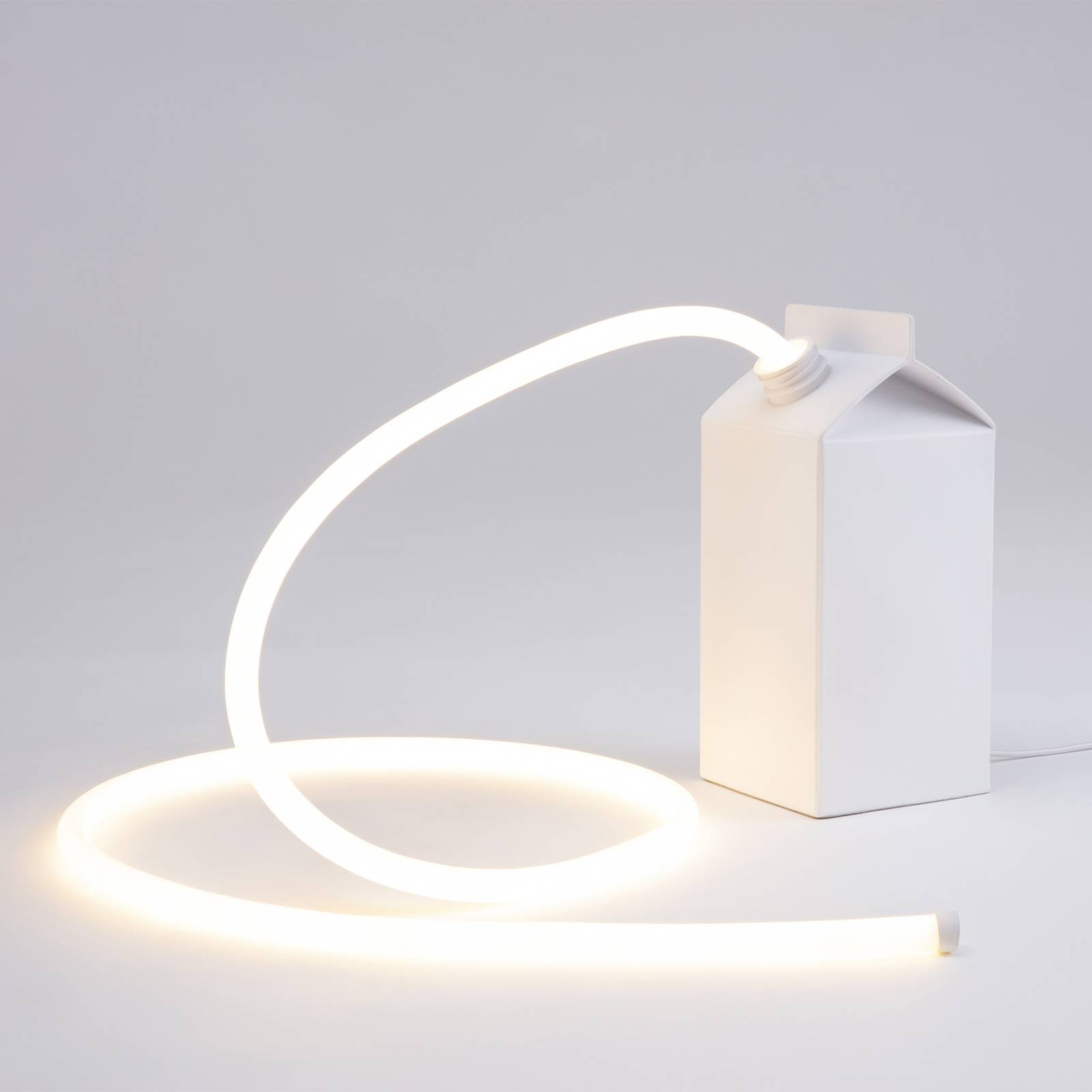 SELETTI Gaily Glow LED-Dekolampe als Milchpackung von Seletti