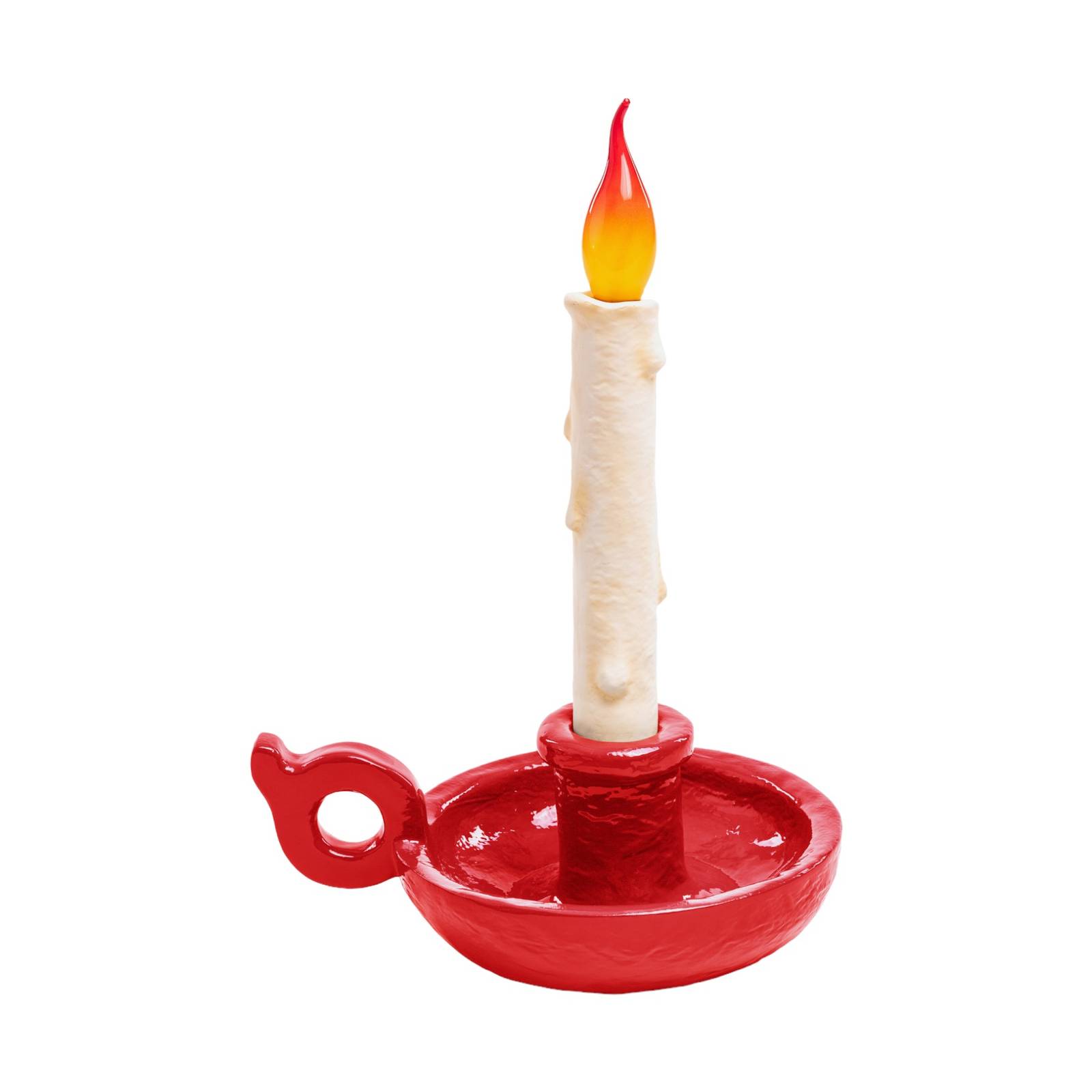 SELETTI Grimm Bugia Dekotischlampe Kerzenform rot SELETTI Grimm Bugia Dekotischlampe Kerzenform rot von Seletti