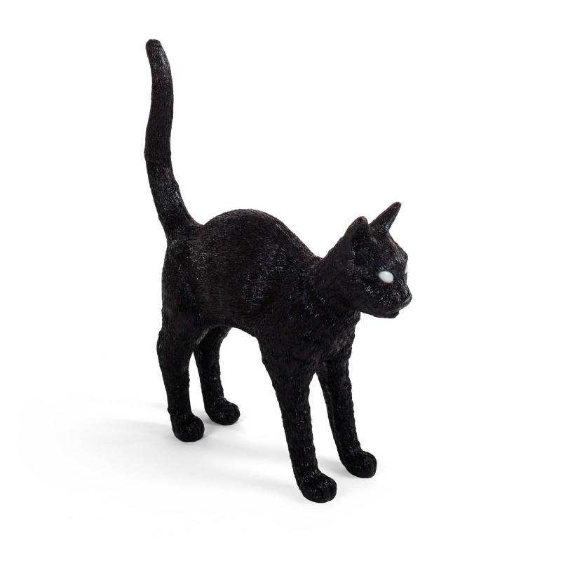 SELETTI Jobby the Cat LED-Deko-Tischlampe, schwarz von Seletti