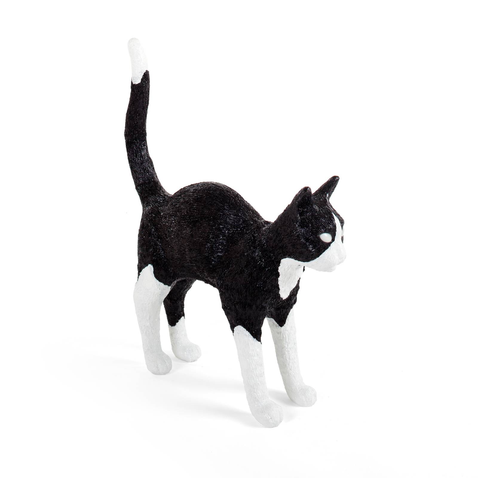 SELETTI Jobby the Cat LED-Dekolampe, schwarz/weiß von Seletti