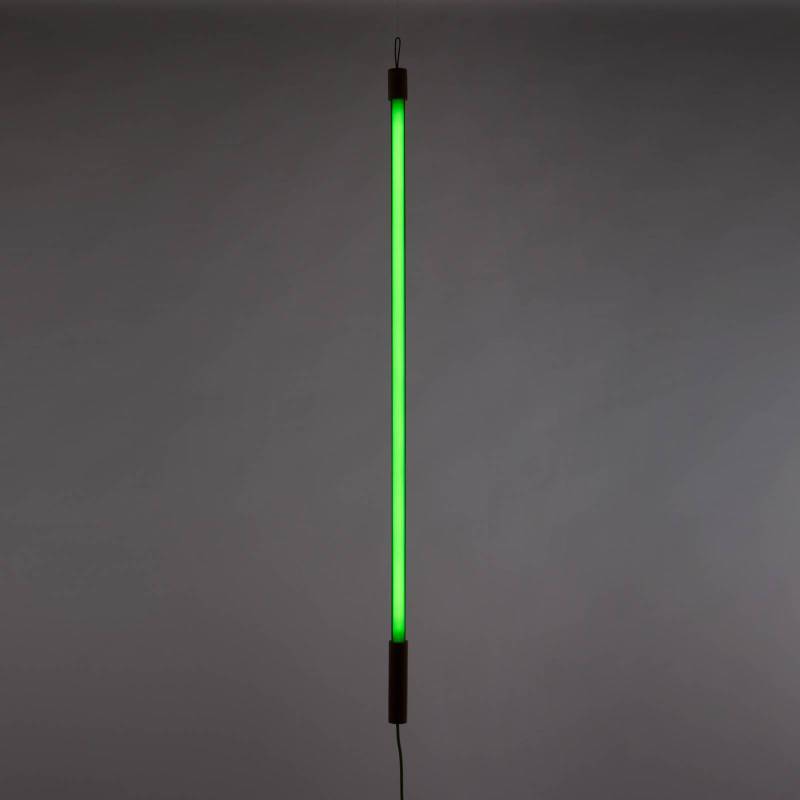 SELETTI LED-Leuchte Linea, grün, Holzdetails, universal von Seletti