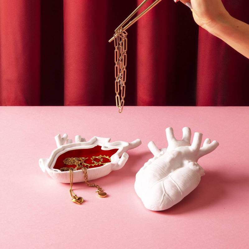 SELETTI Love in Bloom Love in a box, weiß, Porzellan, Samt von Seletti