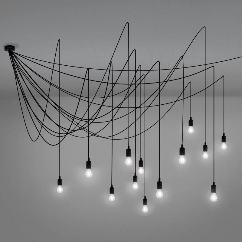 SELETTI Maman LED-Hängelampe schwarz/klar 14fl von Seletti