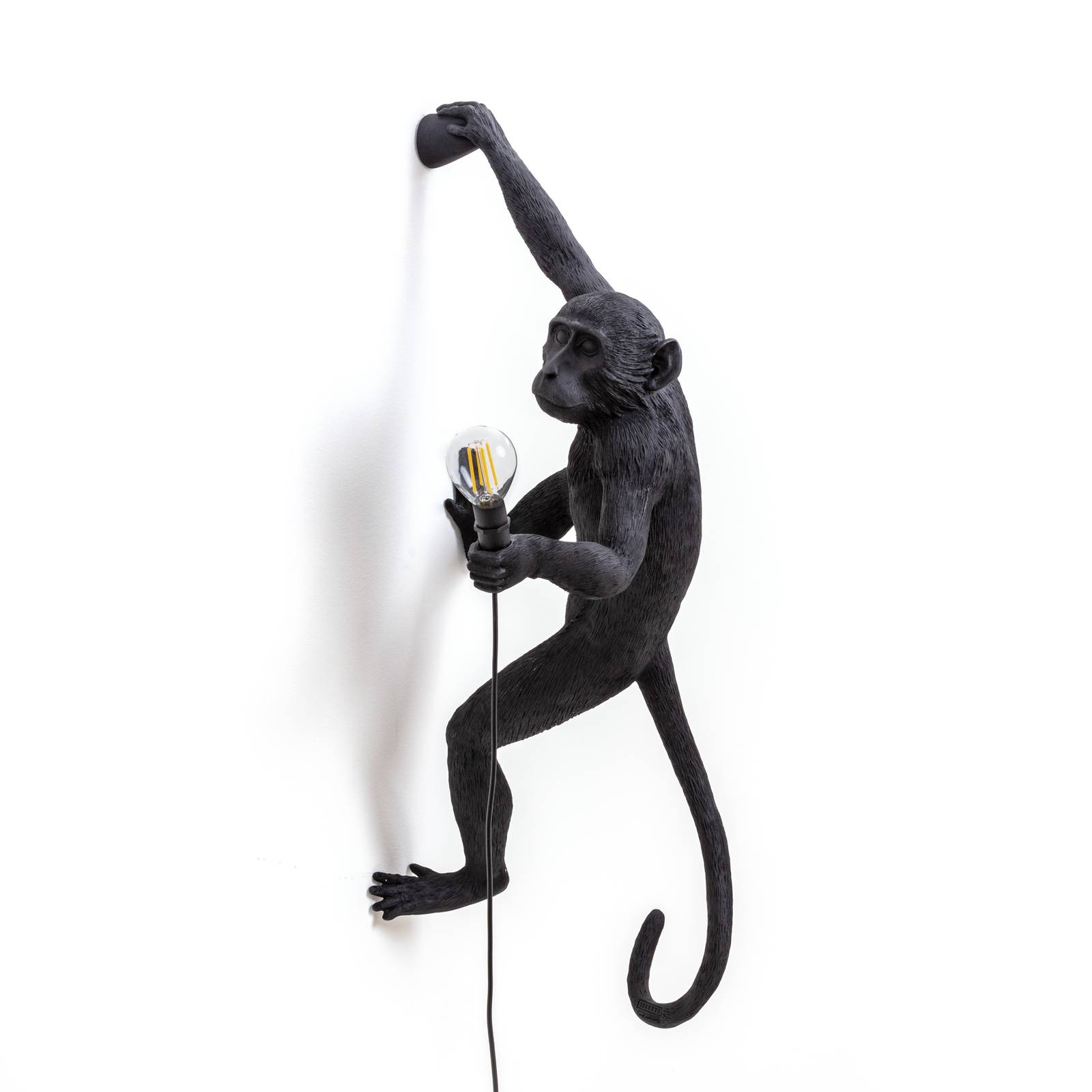 SELETTI Monkey Lamp Dekowandlampe rechts schwarz SELETTI Monkey Lamp Dekowandlampe rechts schwarz von Seletti