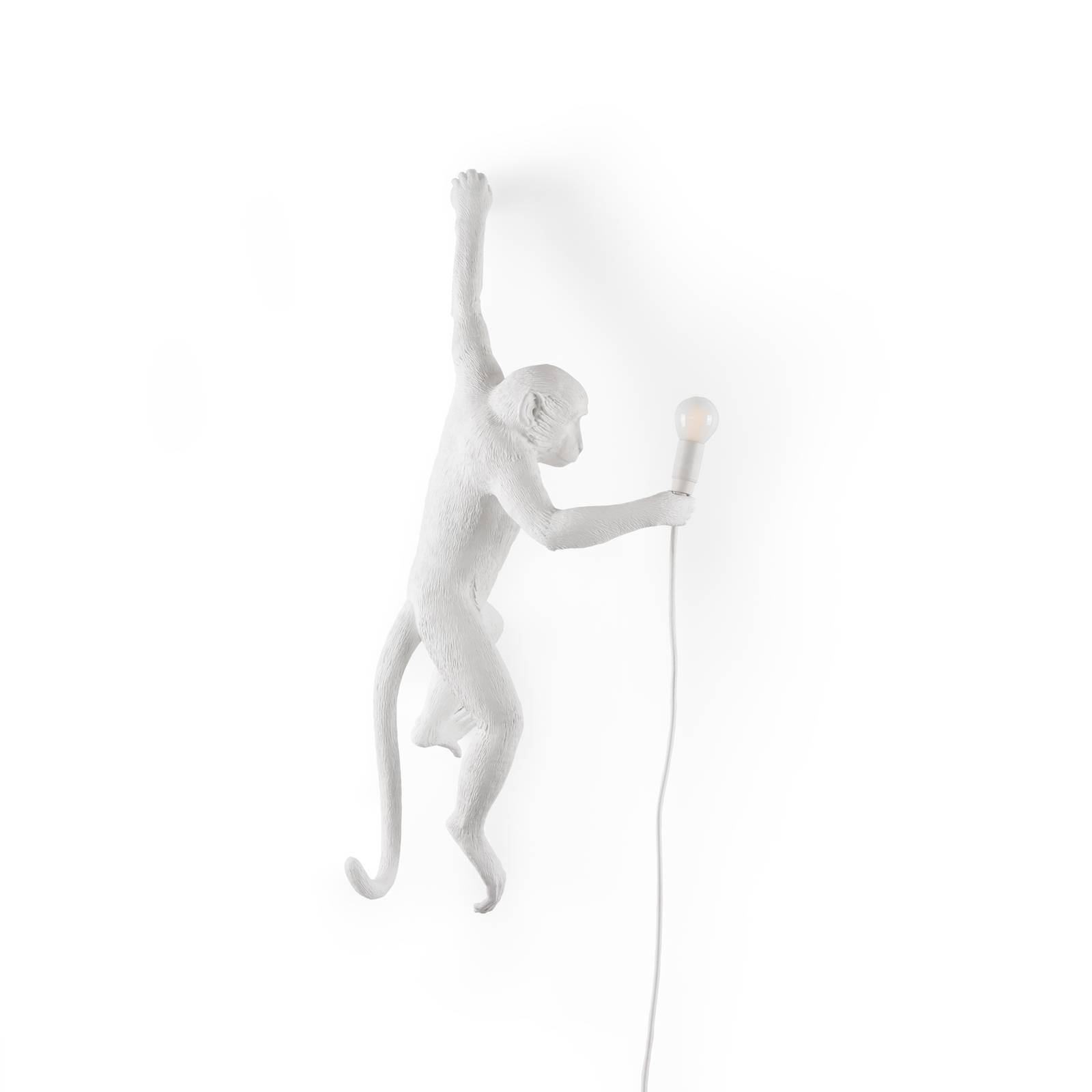 SELETTI Monkey Lamp LED-Deko-Wandlampe weiß, links von Seletti